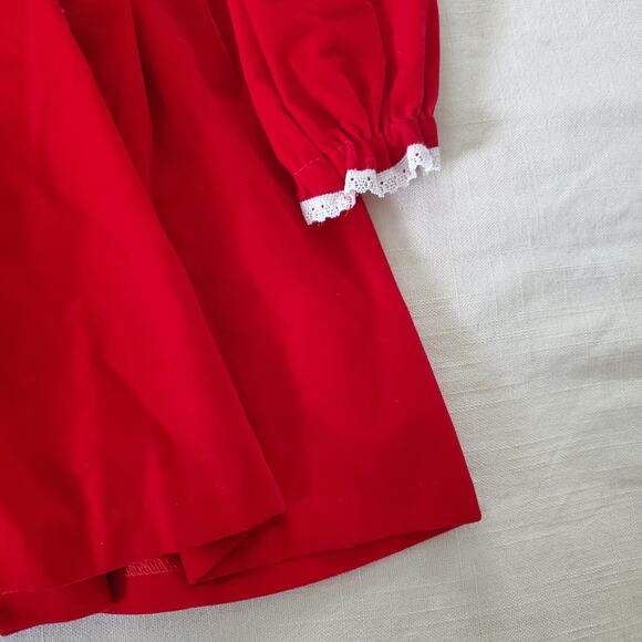 Vintage Evy Red Velvet Dress 4t - Picture 3 of 7